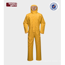 Wholesale PU mens waterproof workwear suit rain wear coverall